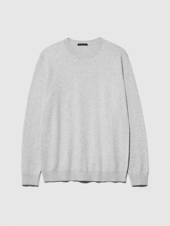 Slim fit sweater - men's crew neck sweaters - Light Gray | Sisley image number 7